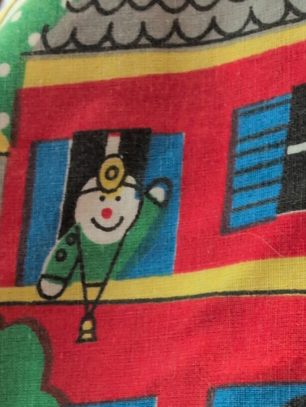 Vintage Franco Retro Circus Theme Kids Pillowcase Carnival Tent Elephants Circus